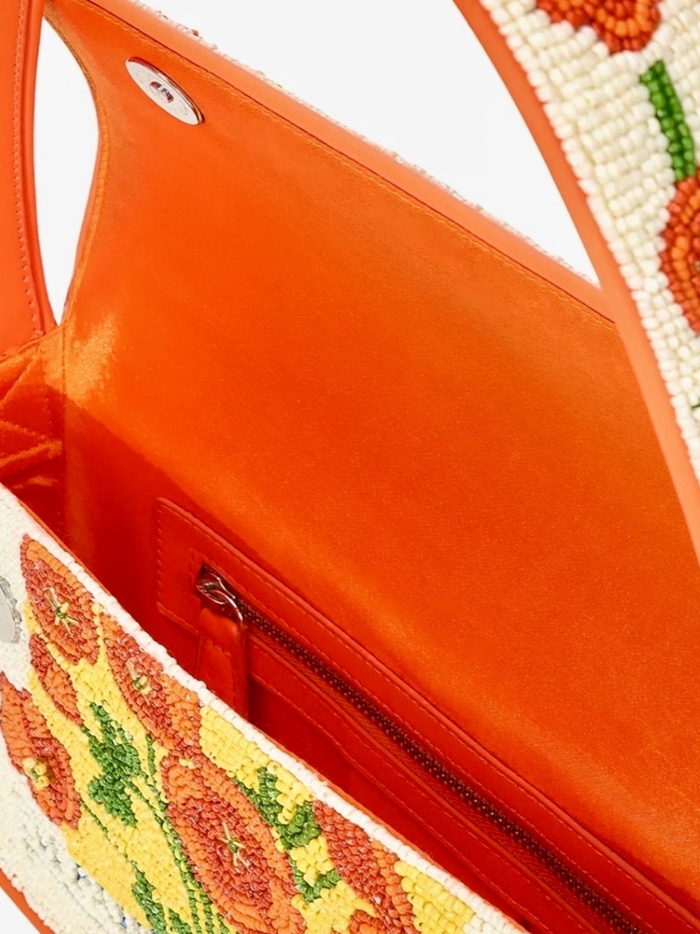 NWT Staud Beaded Tommy Shoulder Bag California Poppy 🌟Rare🌟 - Picture 16 of 16